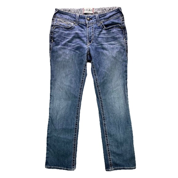 Ariat Denim - Ariat REAL Jeans Womens 30x30 Blue Performance Stretch Straight Leg Mid Rise 30S